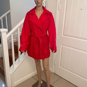 Red half Trench Coat